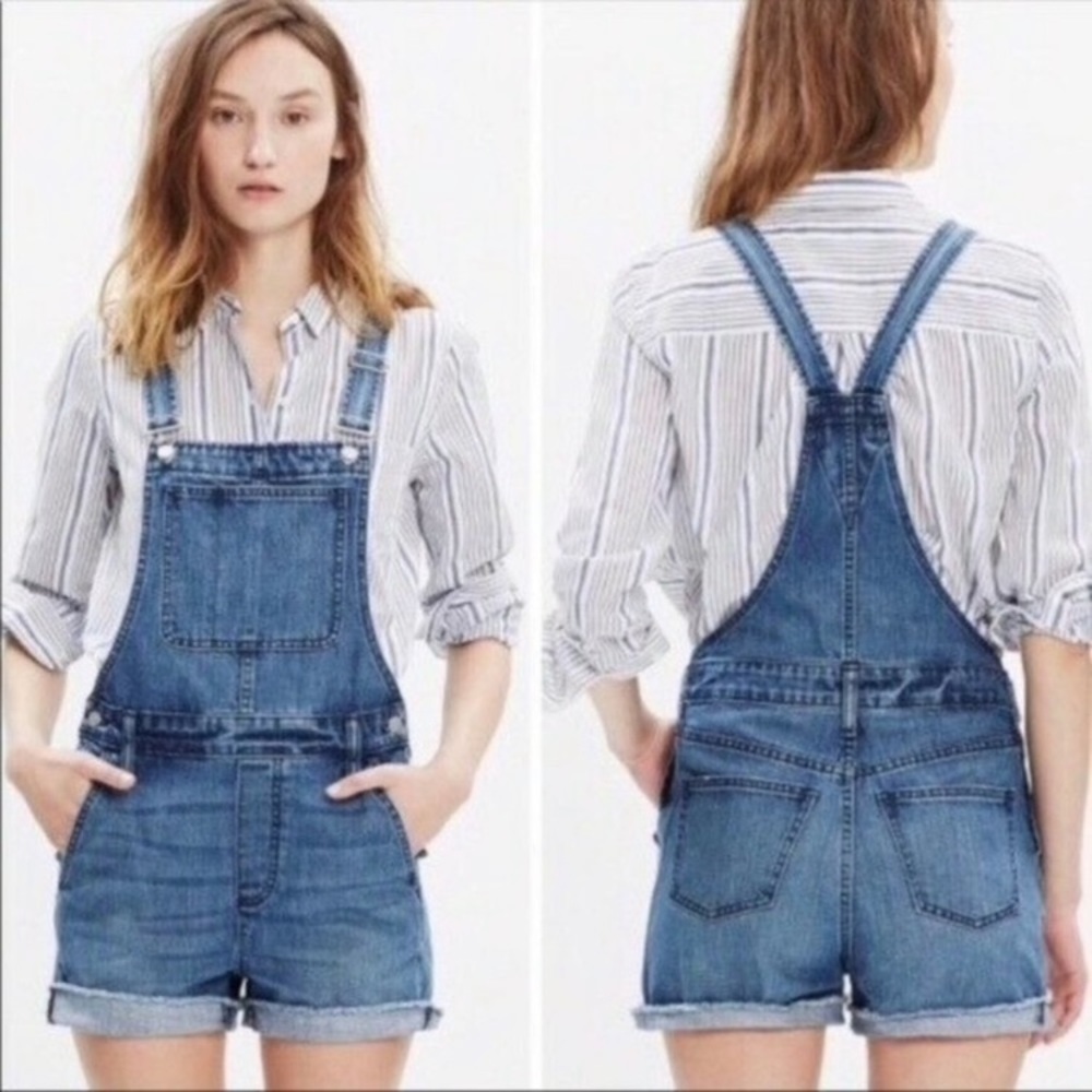 Madewell Denim Overall Shorts Size S